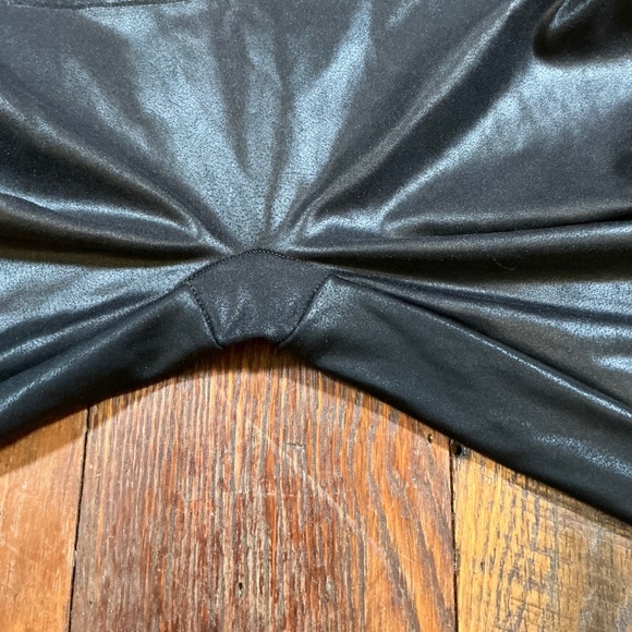 Spanx Faux Leather Leggings Black High Rise Shaping Pants Size Large - Picture 6 of 9